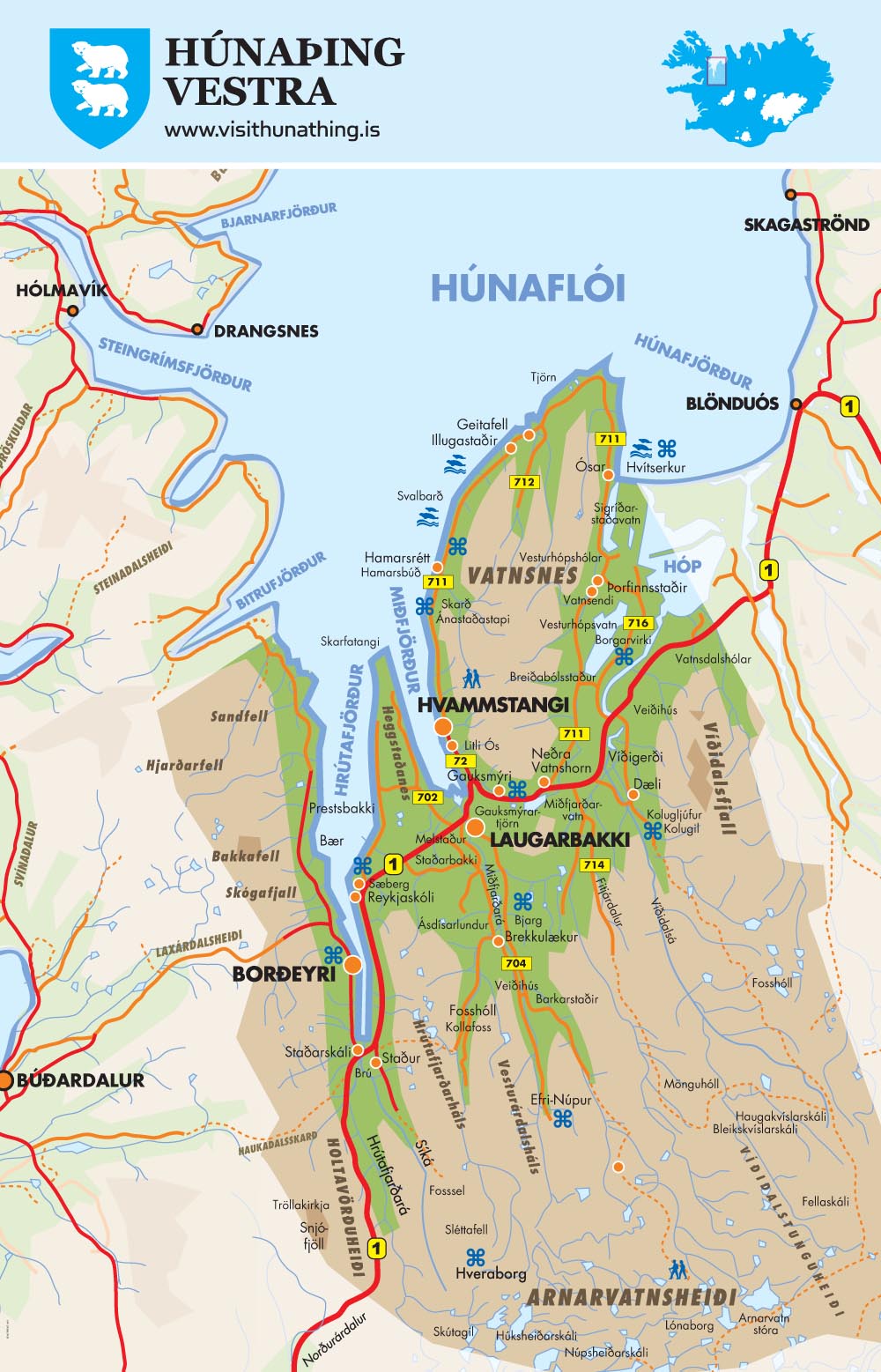 Map of Húnaþing vestra