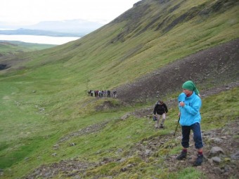 Hiking from Grund to Hvammstangi. Photo: GMHK